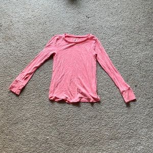 Girls pink long sleeve Tee. Size: 8.